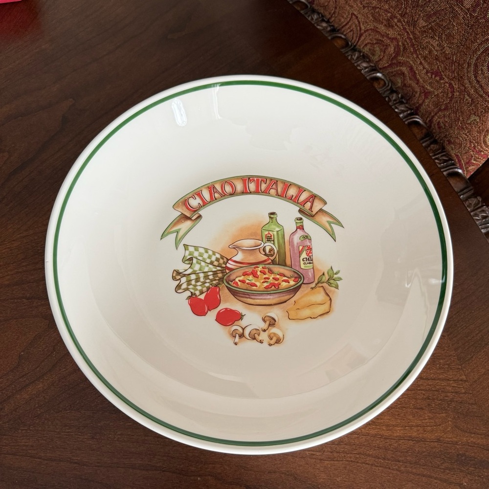 Vintage Over and Back, Inc. Ciao Italia Pasta Serving Bowl 12.75" Made In Italy